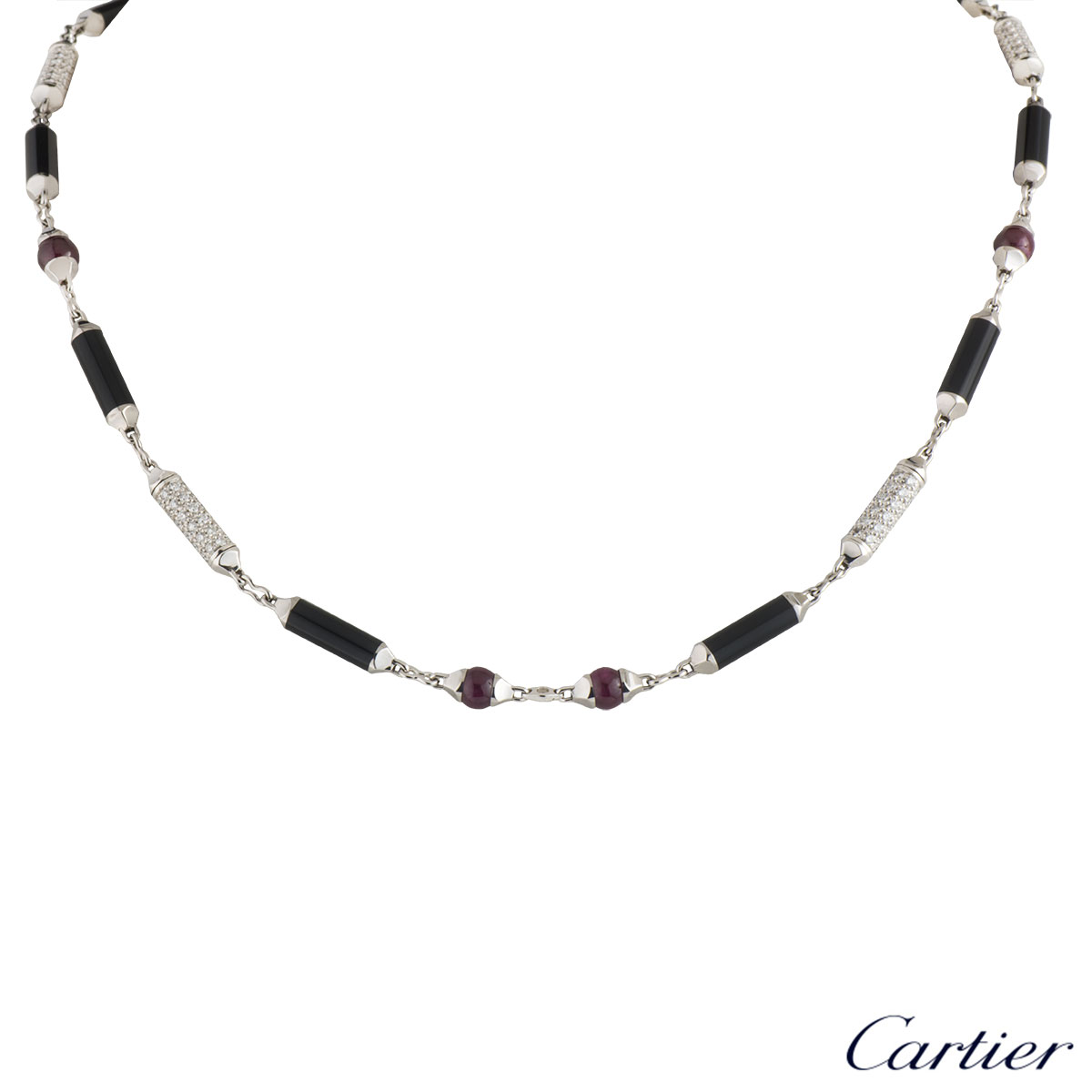 cartier necklace onyx